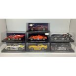 Seven various Fly slot cars including Porsche 911 GTI 98 no.A74, Corvette C5 no.88072, Panoz