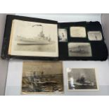 A good album of assorted 20th century monochrome photographs, predominantly of maritime interest