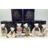 Six assorted Royal Crown Derby bears including 'Graduate', 'cricketer', 'Ballerina' and 'Gardener'