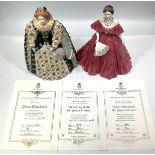 A Royal Worcester figure 'Queen Elizabeth I', limited edition 1668/4500, with certificate,