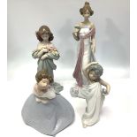 Three Lladro porcelain figures comprising 'Summer Infatuation 6366', '6346' and '6799', together