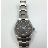 A stainless steel Rolex Oysterdate Precision wristwatch, model 6694, c.1974, the grey dial with