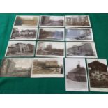 Some 13 cards of the subsidence which caused devastation in Northwich, Cheshire, c1912.Twelve are