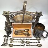 A set of six 20th century Danish silver teaspoons, with plain reeded handles, assay mark of Johannes
