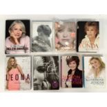 Eight Signed female celebrity biographies, Goldie Hawn, Julie Andrews, Sharon Osborne, Jane Fonda,