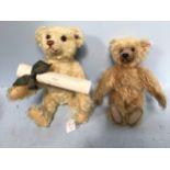Two modern Steiff mohair teddybears, Ltd edition 'Edward The Attic Bear,' with growler, long hair