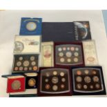 A collection of assorted Royal Mint coins and sets comprising 1997, 2001, 2002 and 2003 United
