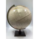 A Cram Herff Jones Education Division Classic Globe mounted on square plinth base, approx. 40cm high