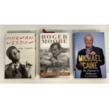 British Film Legends, three signed biographies, Roger Moore, 'My Word Is My Bond,' Michael Caine, '