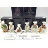 Six Royal crown Derby bears comprising 'Cricketer', 'Sachin Tendulkar Bear', limited edition 97/350,