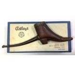 An Astleys of SW1 novelty pipe modelled as a boot with studded front and sole, copper-banded top