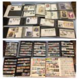 A quantity of stamps including albums of mint stamps Isle of Man approx. 1000, World approx. 1500,