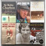 England World Cup 1966 Interest: Six signed autobiographies/ hardbacks with original dust