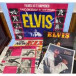 Five Elvis Presley posters including a quad movie poster 'Elvis Presley in Tickle Me', printed in