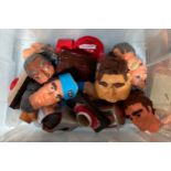 Two large boxes of reproduction Gerry Anderson puppet head models including Thunderbirds,