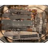 Twenty various metal 1/1250 scale or similar model waterline aircraft carriers, nuclear carrier,