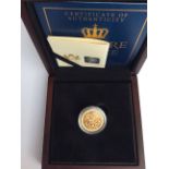 H.M The Queen Sapphire Jubilee Gold Proof One Pound Coin, 2017, 22ct gold, 7.98g, issued Guernsey,