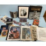 A single owner collection of Space flight memorabilia including numerous signed photographs of