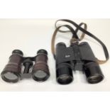 A pair of Leitz Wetzlar, Trinovid, German 8 x 32 binoculars, together with a cased pair of opera