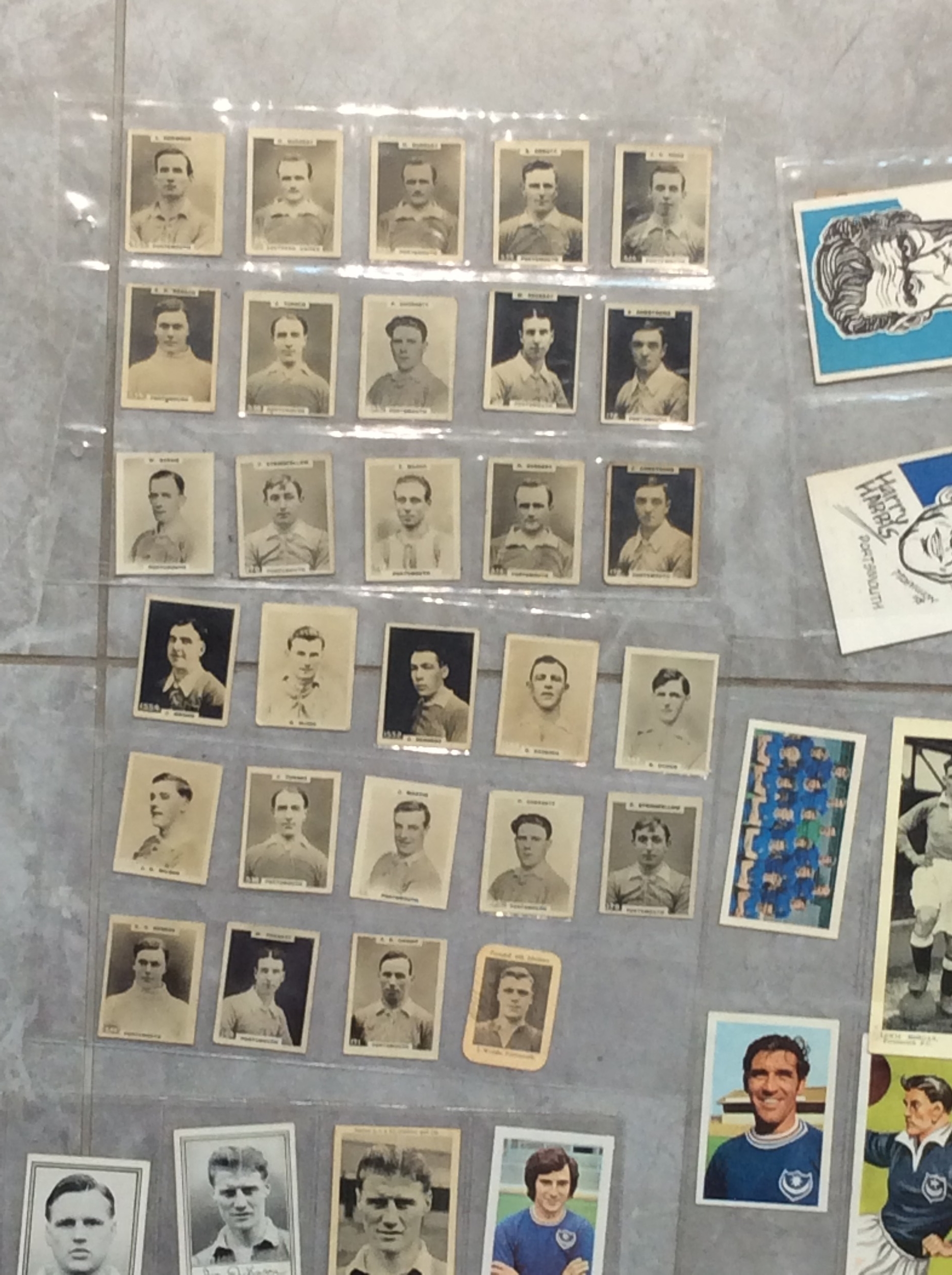 A nice collection of Portsmouth FC related cigarette cards, gum and trade cards featuring former