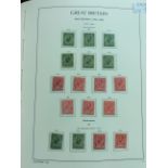 Stamps. GB GvR, 1911/12, Die and Wmk variations, 19x 1/2d green, 20x 1d red, 4x 1-1/2d brown, 5x