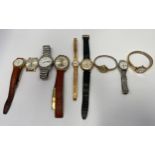 Nine various wristwatches, including a ladies Valex cocktail watch, a gents Lorus watch, a ladies
