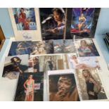 A collection of signed Colour promo-photographs including Spice Girls, Signed by all five in various