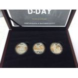 Commemorative Proof Struck Silver Crowns, 100 Years of the Royal Airforce three-coin set, and 24-