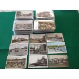 Approximately 400 standard-size postcards of Southsea, all in individual plastic sleeves. A fine