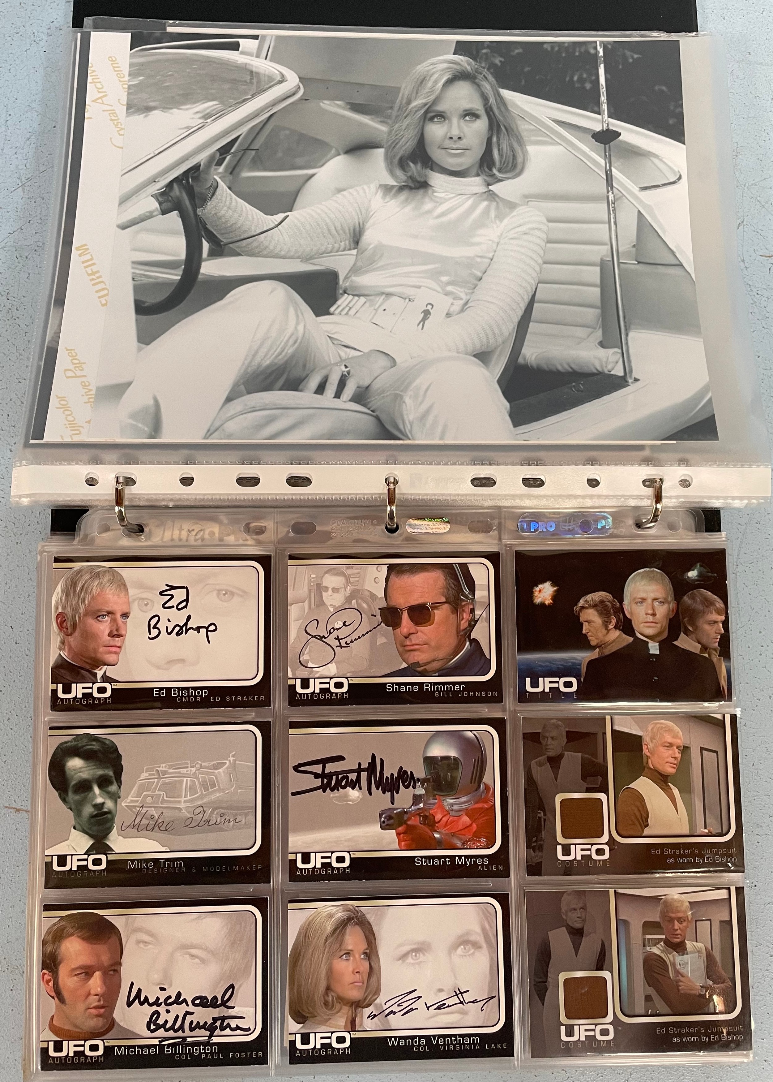 Gerry Anderson's UFO: An album containing a signed photo of Ed Bishop and other cast members, - Image 3 of 5