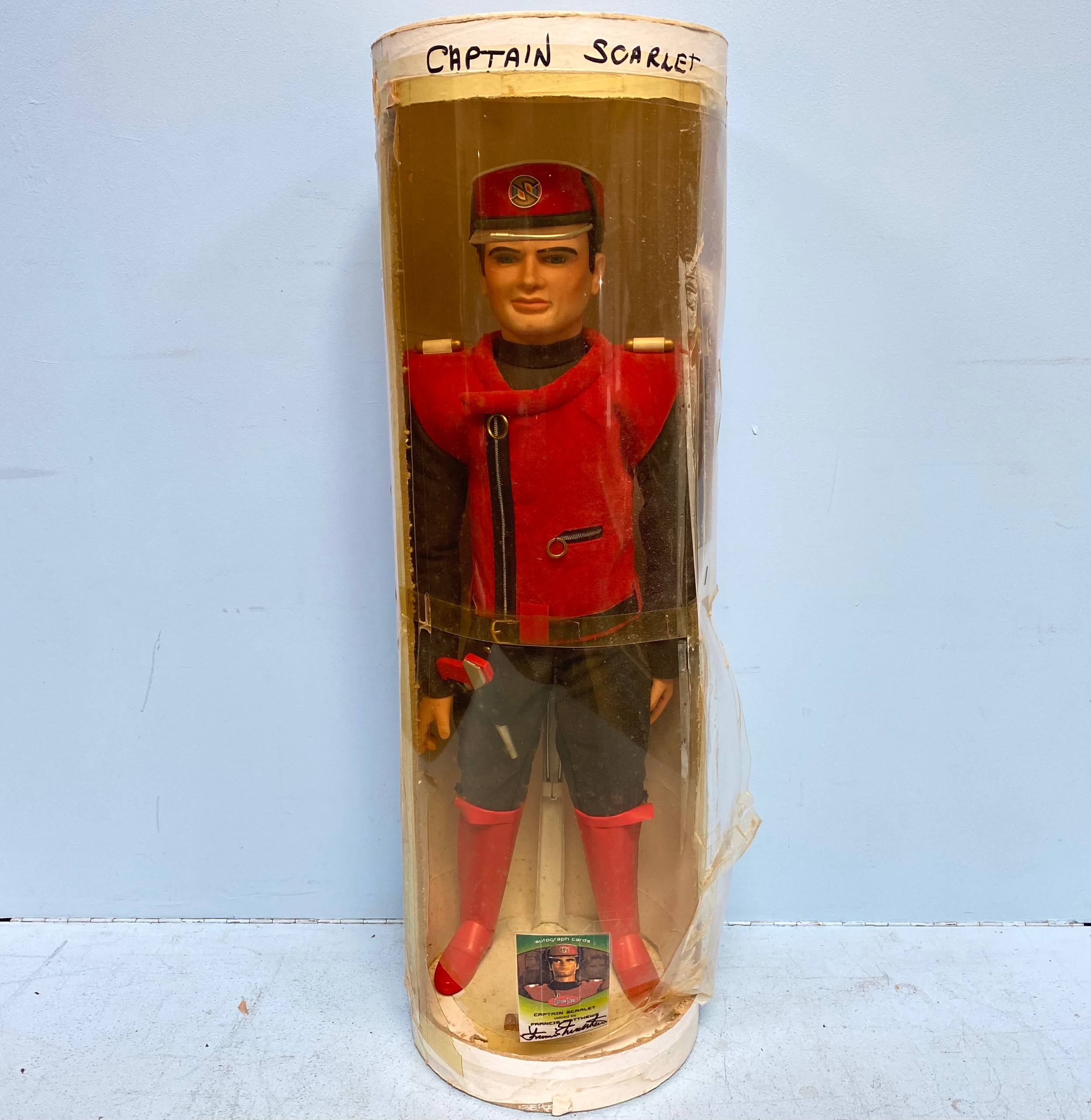 A Thunderbirds individually hand crafted model figure of Captain Scarlet with posable arms, by - Image 3 of 3