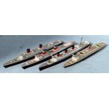 Twenty-one various metal 1/1250 scale or similar model waterline passenger vessels including
