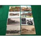 Postcards and photos of mainly Hayling Island rail interest, all individually sleeved. This lot