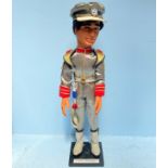 A Stingray individually hand crafted model figure of Troy Tempest with posable arms, figure measures