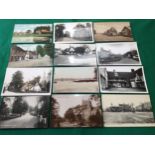 Small collections of approximately 14 standard-size postcards of Staffordshire (see third photo) and