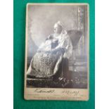 A Cabinet card bearing facsimile signature of Queen Victoria for her golden jubilee