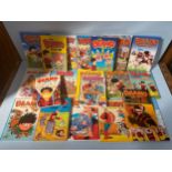 Twenty two various Beano and Dandy hard-back annuals from the 90s and 00s