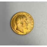 An Edward VII Gold Sovereign, 1909, Obv. head right, / Rev. St George & Dragon after Pistrucci,