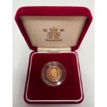 A 2002 UK Gold Proof-struck half-sovereign, 3.99g, head of ERII after Ian Rank-Broadley obv, Crowned