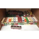 A collection of 65 assorted die-cast 1:76 scale model buses predominantly by E.F.E. with some