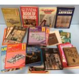 A quantity of car manuals including Peugeot, Mini and Ford Escort etc. together with some other