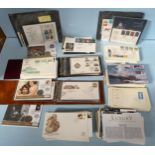 Over 300 First Day Covers including approx. 50 on Jersey and Guernsey and commemorative coin
