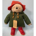 A Gabrielle designs 1974 Paddington Bear with label 'Darkest Peru to London, England via