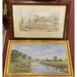 Audrey Phyllis Hansford (20th century, d.2021) Five various oil and watercolour studies depicting