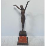 After Demetre Chiparus, an art deco style bronze figure of a semi-clad female ‘Egyptian Dancer’,