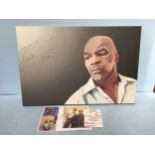 A limited edition 1/1 canvas print of Mike Tyson, signed, COA from Tamify, 50 x 76cm