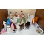 Royal Doulton porcelain figures Samantha HN 3304, ‘Tender is the Heart HN 5250’, ‘Julia’, ‘Gemma