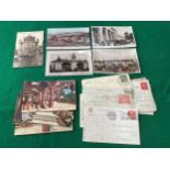 Approximately 120 mainly old postcards of postal history interest, including postmarks and