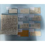 Postal History Covers: 10 x Transatlantic stampless letters and covers to and from Canada covering