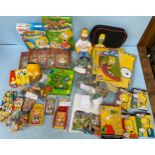 A large mixed lot of The Simpsons collectibles including a boxed set of Vivid Imaginations The